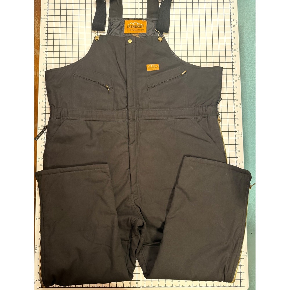 Vintage Exteriors Williams Bay Insulated Bib Overalls 2XL Short Black Workwear